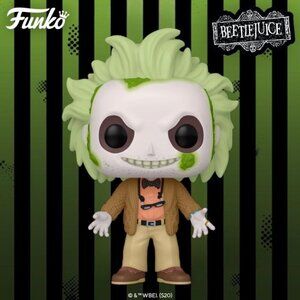 Funko POP! Horror Beetlejuice in Cardigan Michael Keaton Figure #1689!
